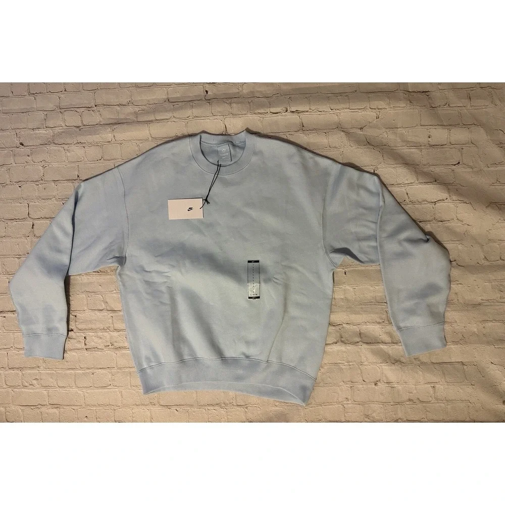 Nike Nocta Drake Celestine Blue Crew Sweater Sweatshirt FQ3553-441 Men's L NWT